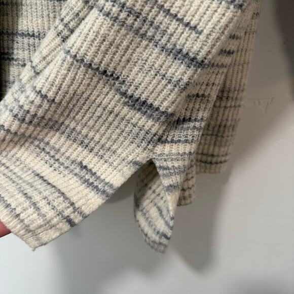 J. Jill Women's V Neck Sweater Marled Cotton Blend Grey Cream 2X Plus PureJill - Picture 5 of 8